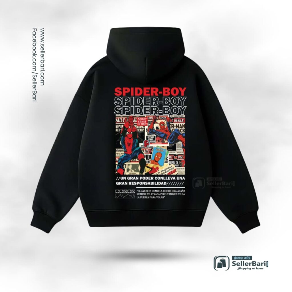 Spider Boy Drop Shoulder Hoodie
